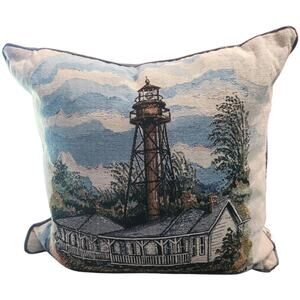 Sanibel Light Donna Elias Tapestry Pillow USA